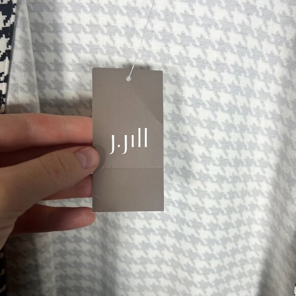 J Jill Womens‎ Wearever Top Open Cardigan Houndstooth Career Size Medium Petite - Picture 5 of 8